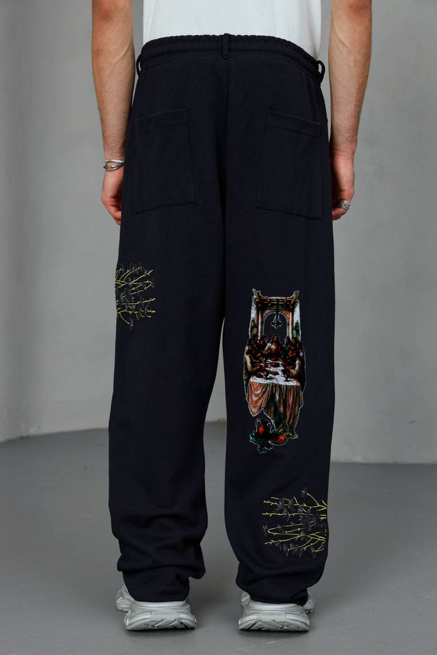 French: Pantalon de Jogging Oversize Motif Cène — vue 3